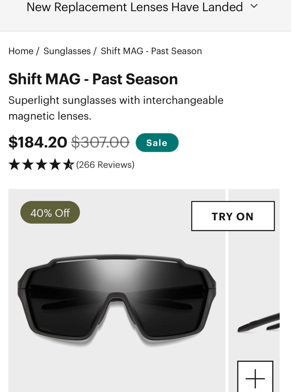 Smith Optics Shift MAG Chromapop Shield w/clear Bonus Lens x 1